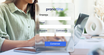 Formulario de registro de Prana Time