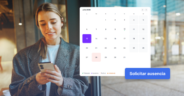 Empleada fichando y calendario de ausencias